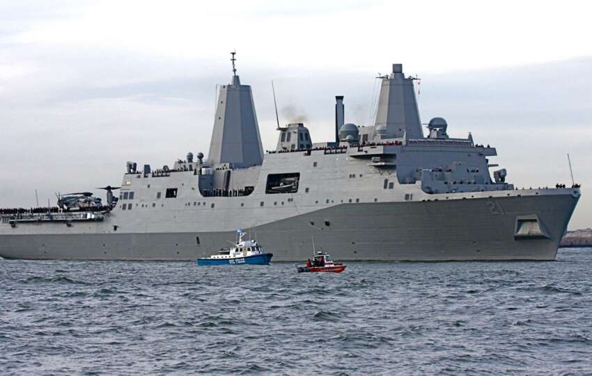 USA built a Navy warship out of steel from the World Trade Center (2018) by VWWHFSfQ